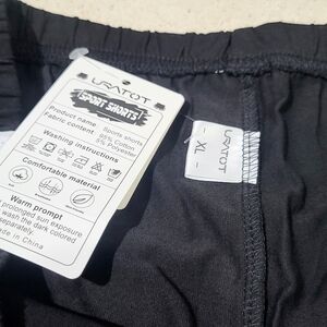 Uratot Black Athletic Shorts with Matte Finish